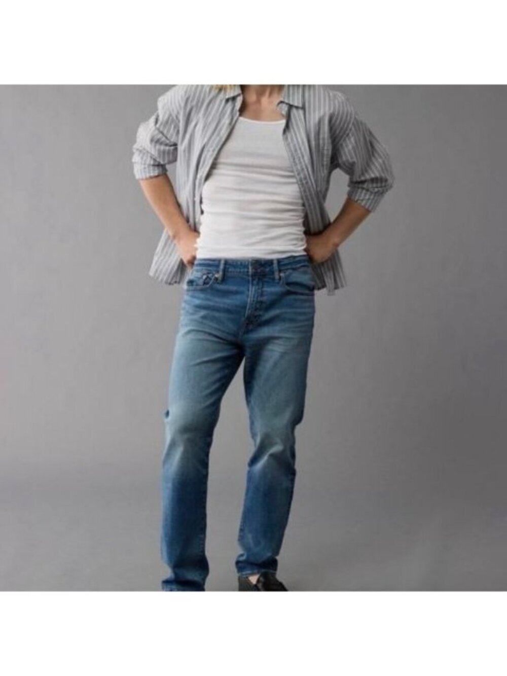 American Eagle EasyFlex Athletic Straight Jeans Light Wash 28x30 Men’s